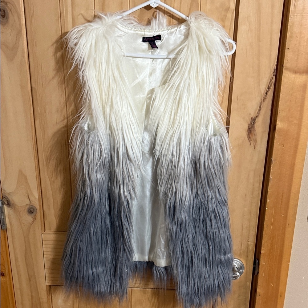 Material Girl Faux Fur Ombre Vest